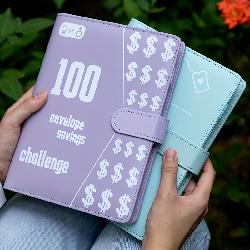Classeur de défi de 100 enveloppes, moyen facile et amusant d'économiser 5  050 $, Défis d'économies Binder pour planificateur de budget et économiser  de l'argent