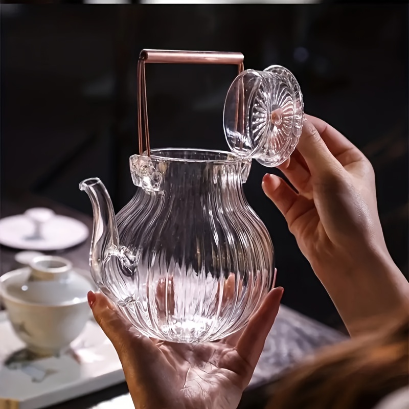 Glass Teapot With Tea Infuser Heat Resistant Borosilicate - Temu