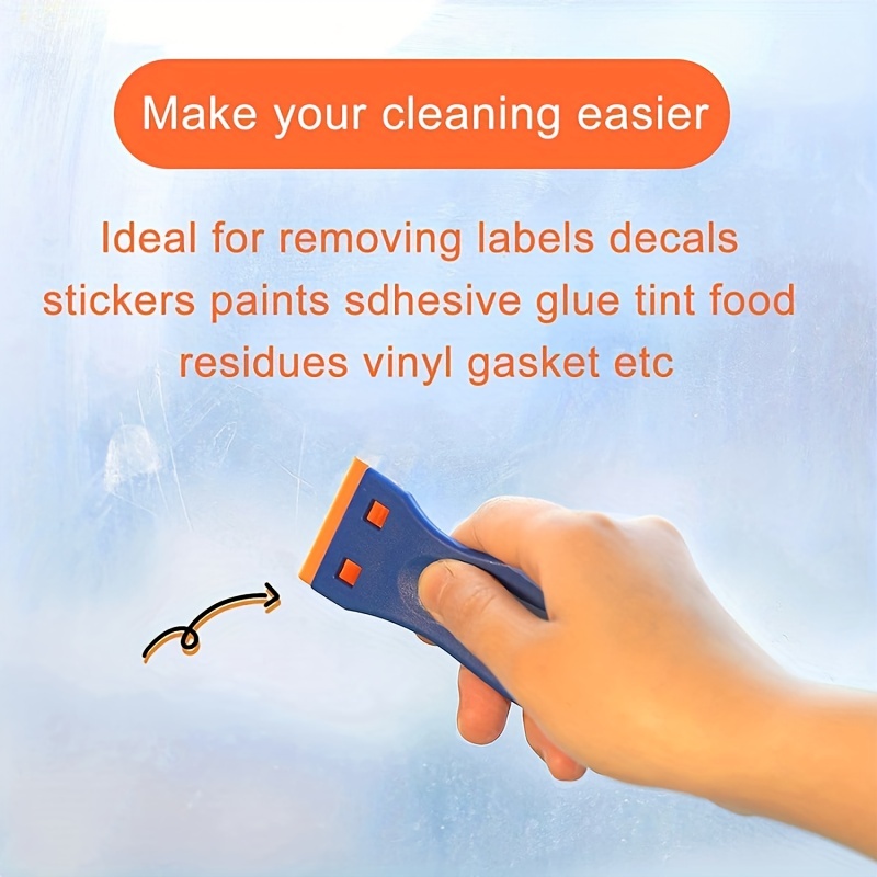 Plastic Razor Blade Scraper Tool, 2 Pcs Razor Scraper with 20 Pcs Plastic  Blades, Cleaning Scraper Remover for Removal Floor Stove Scraping Labels  and Decals Sticker on Car Window Glass 