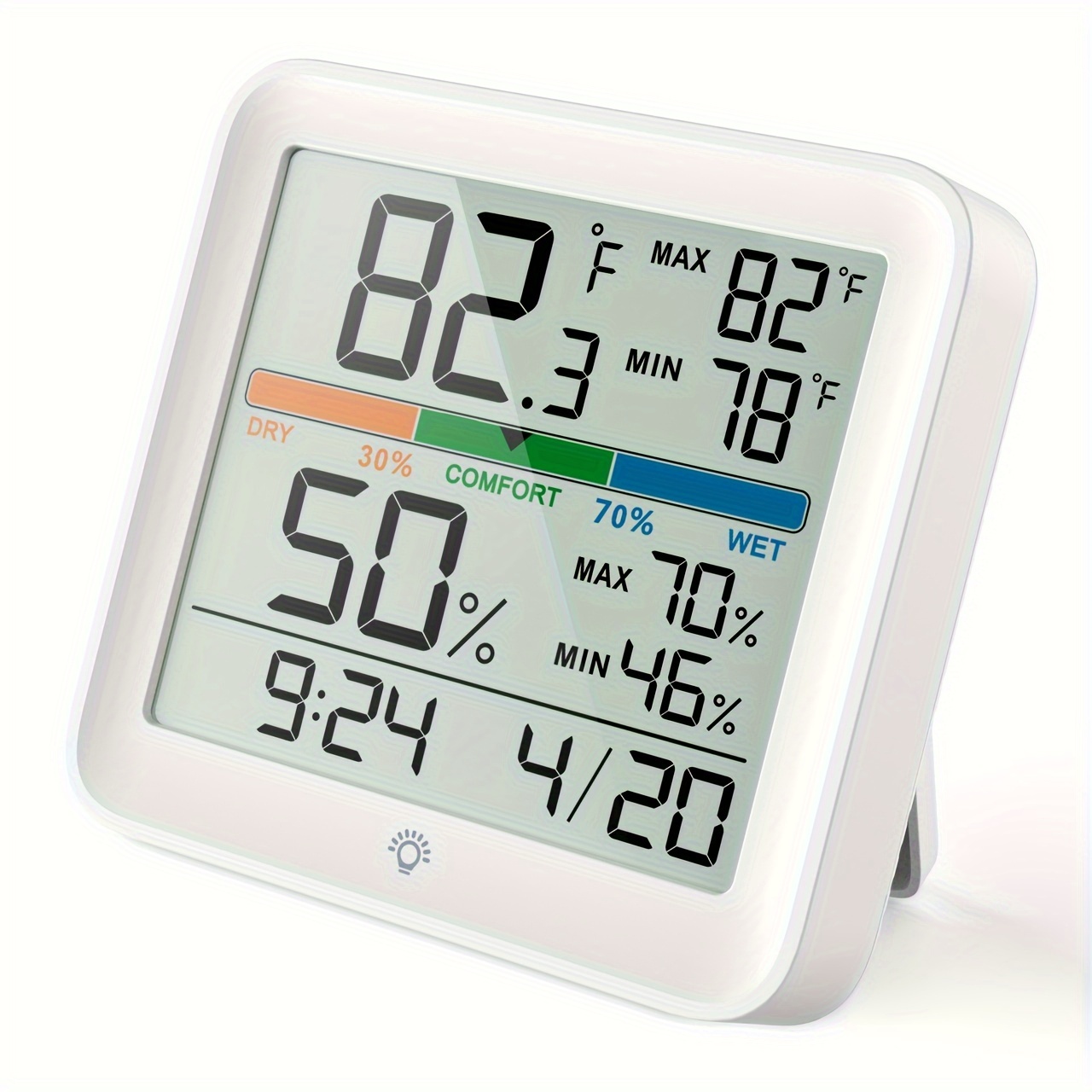 Reloj despertador digital multifuncional succión magnética electrónico  temperatura humedad reloj para mesa de pared refrigerador