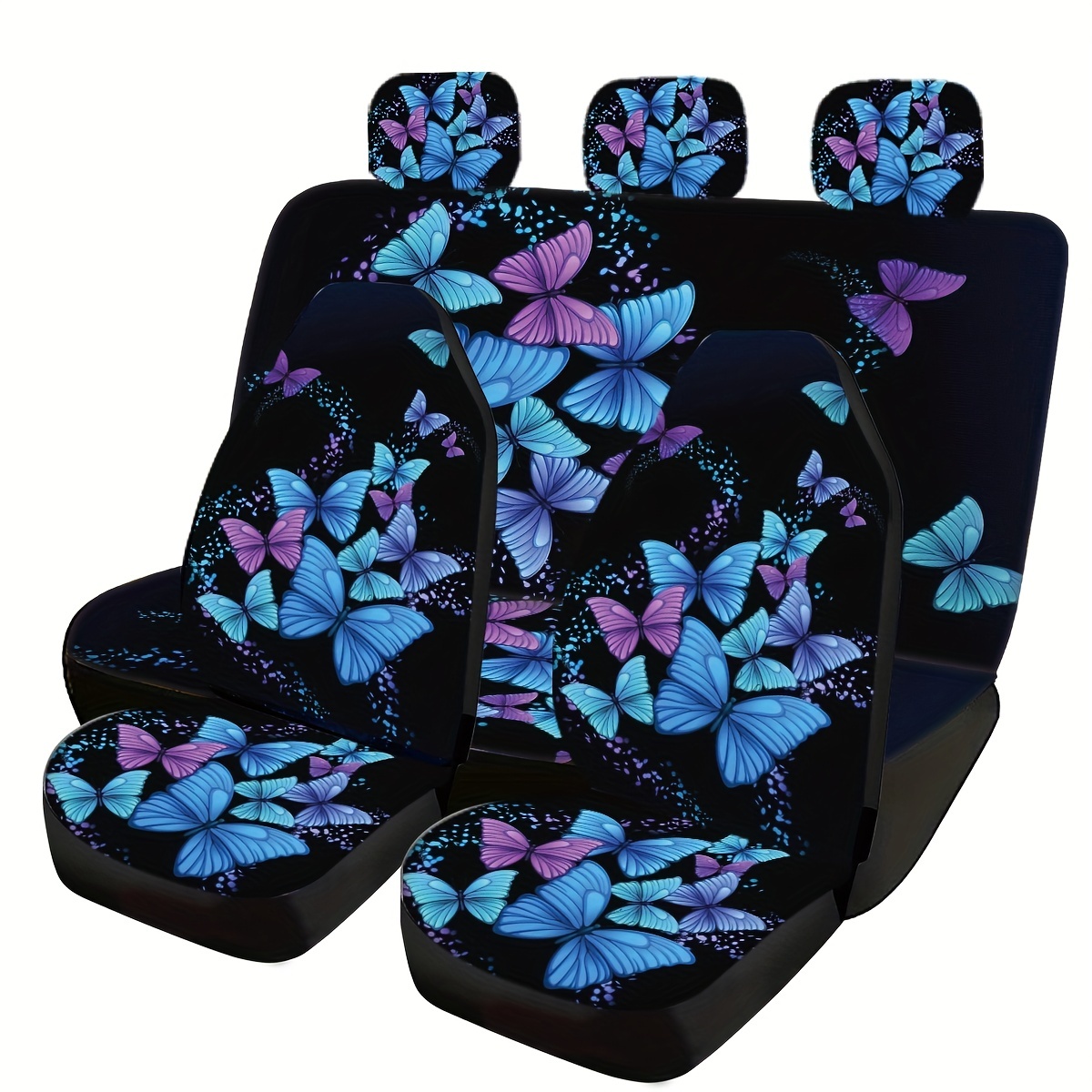 Butterfly Sunflower Car Seat Cover Front Seats Bucket Seat - Temu