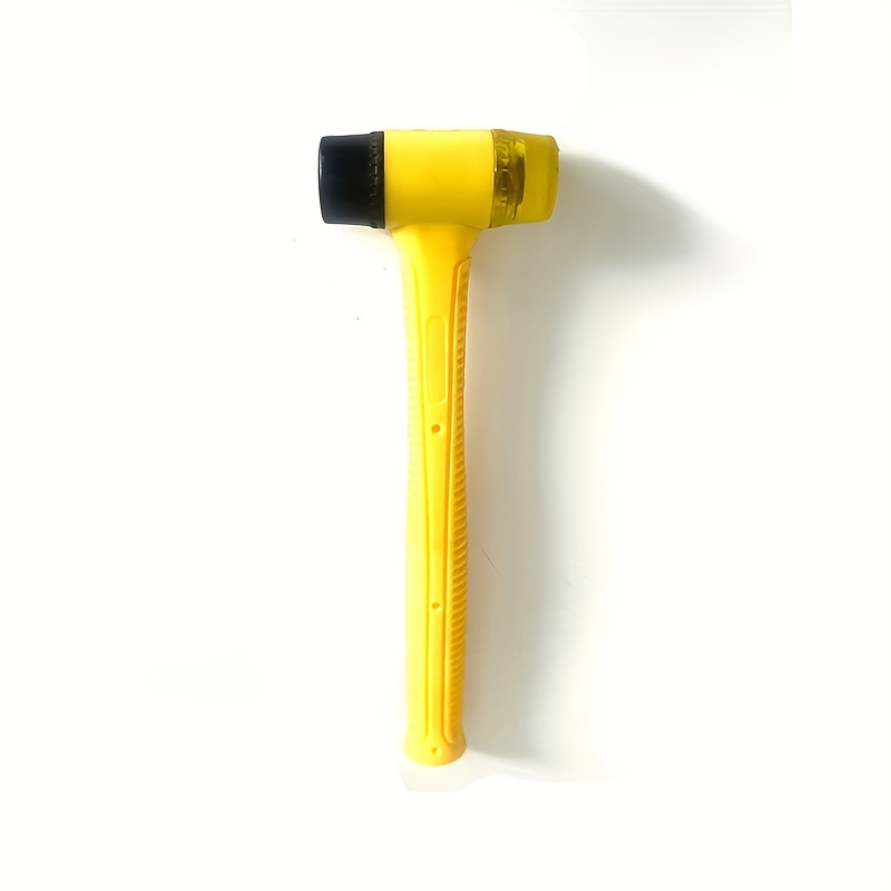 2 martillos de mazo de goma blanca de 16 onzas, cabeza de mazo de goma  sólida con mango de fibra de vidrio absorbente, martillo de goma para  pisos