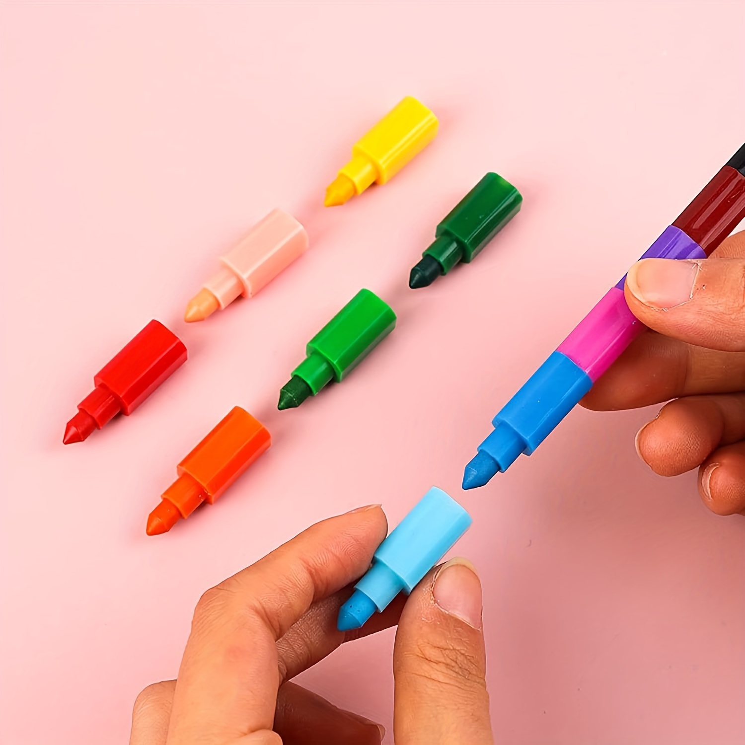 ICEPAPA, 21 Piezas Crayones apilables, Ceras de colores para niños, ideales  como regalos invitados cumpleaños niños, detalles cumpleaños niños o regalos  alumnos primaria (7 colores en 1) : : Juguetes y juegos