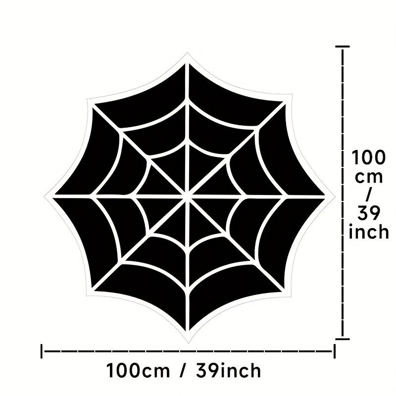 Spooky Halloween Cobweb Rug