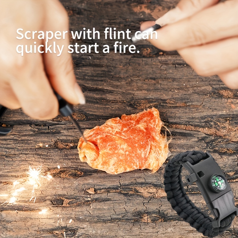 Fire Starter Necklace Survival Paracord Necklace With Flint Steel For  Camping Hiking Backpacking - Sports & Outdoors - Temu