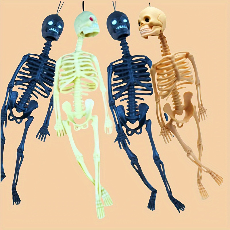 3 Pièces/ensemble Lumineux Drôle Squelette Humain Modèle Crâne Corps  Complet Mini Figure Jouets Halloween Cadeau Pour Enfants Adulte Fête  Ornement