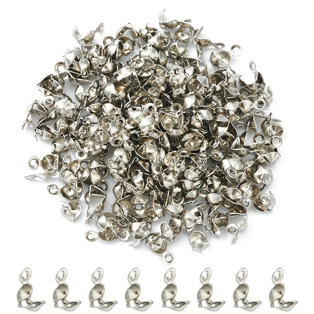 Connector Clasp Fit Metal Ball Chain End Crimps Beads - Temu