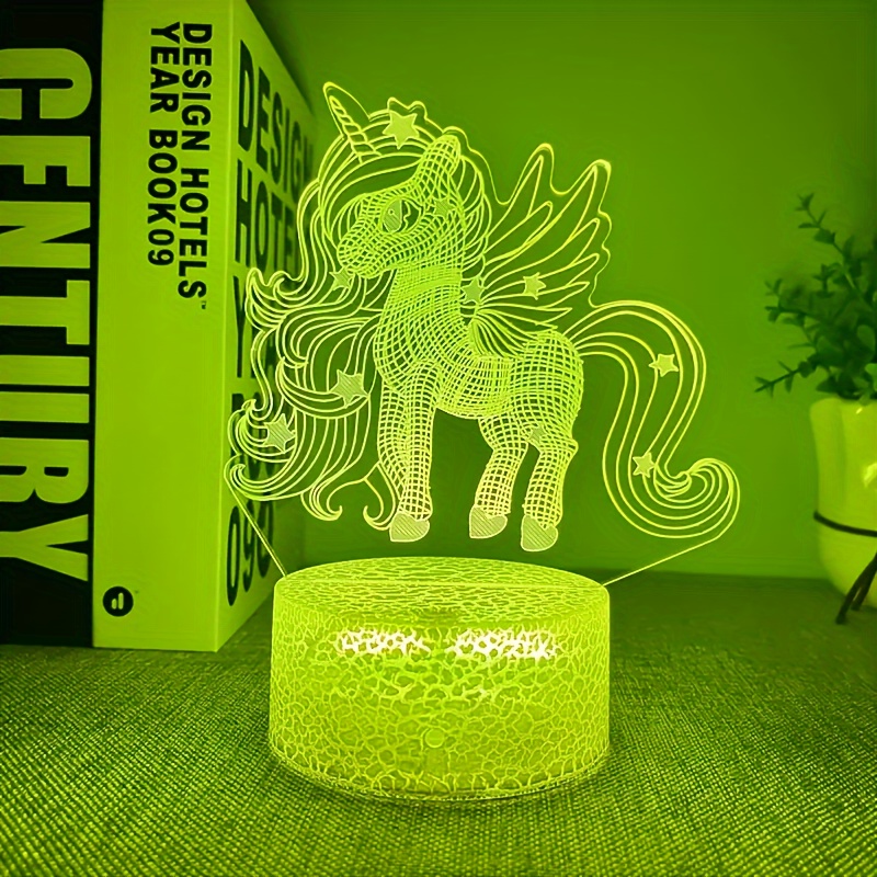 1pc Luce Notturna Unicorno Lampada Illusione 3d Luce - Temu Italy