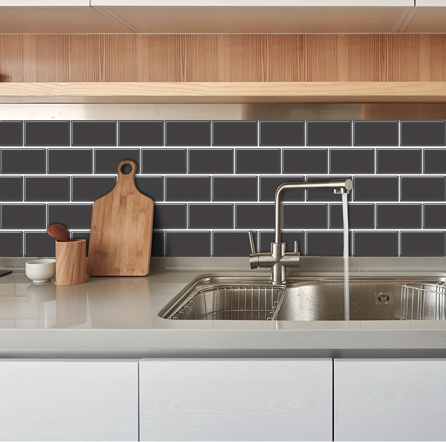 Self adhesive Subway Tile Stickers Kitchen Anti splash - Temu