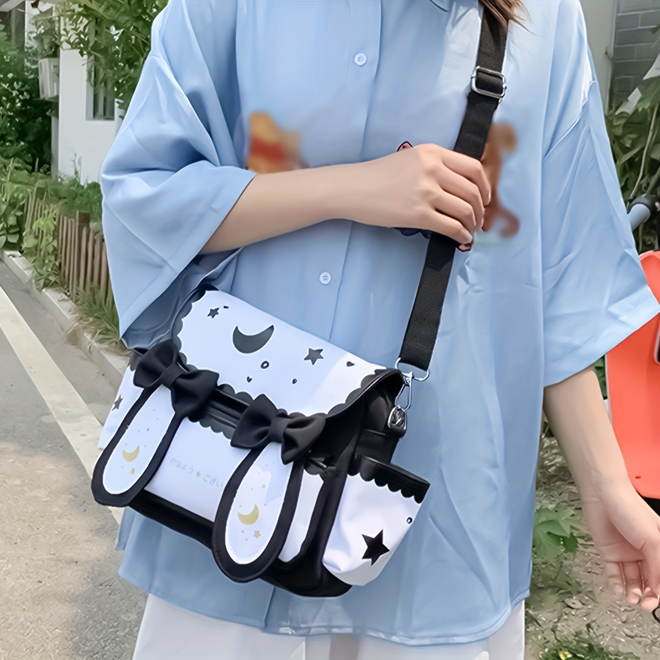 

Kawaii Rabbit Crossbody Bag, Cute Anime Shoulder Bag, Cartoon Jk Uniform Handbag