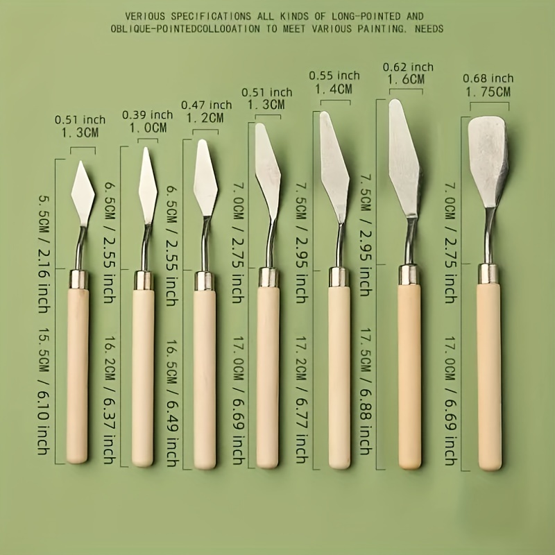 Palette Knife Set Selection Of Different Sizes And Styles Of - Temu