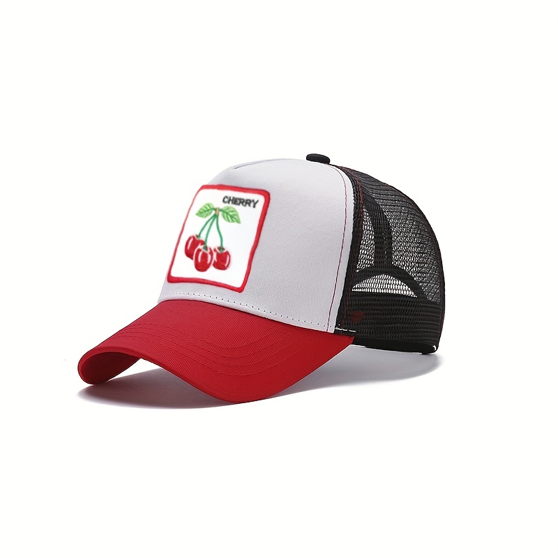 Fruit Pattern Patch Baseball Cap Mesh Trucker Hat