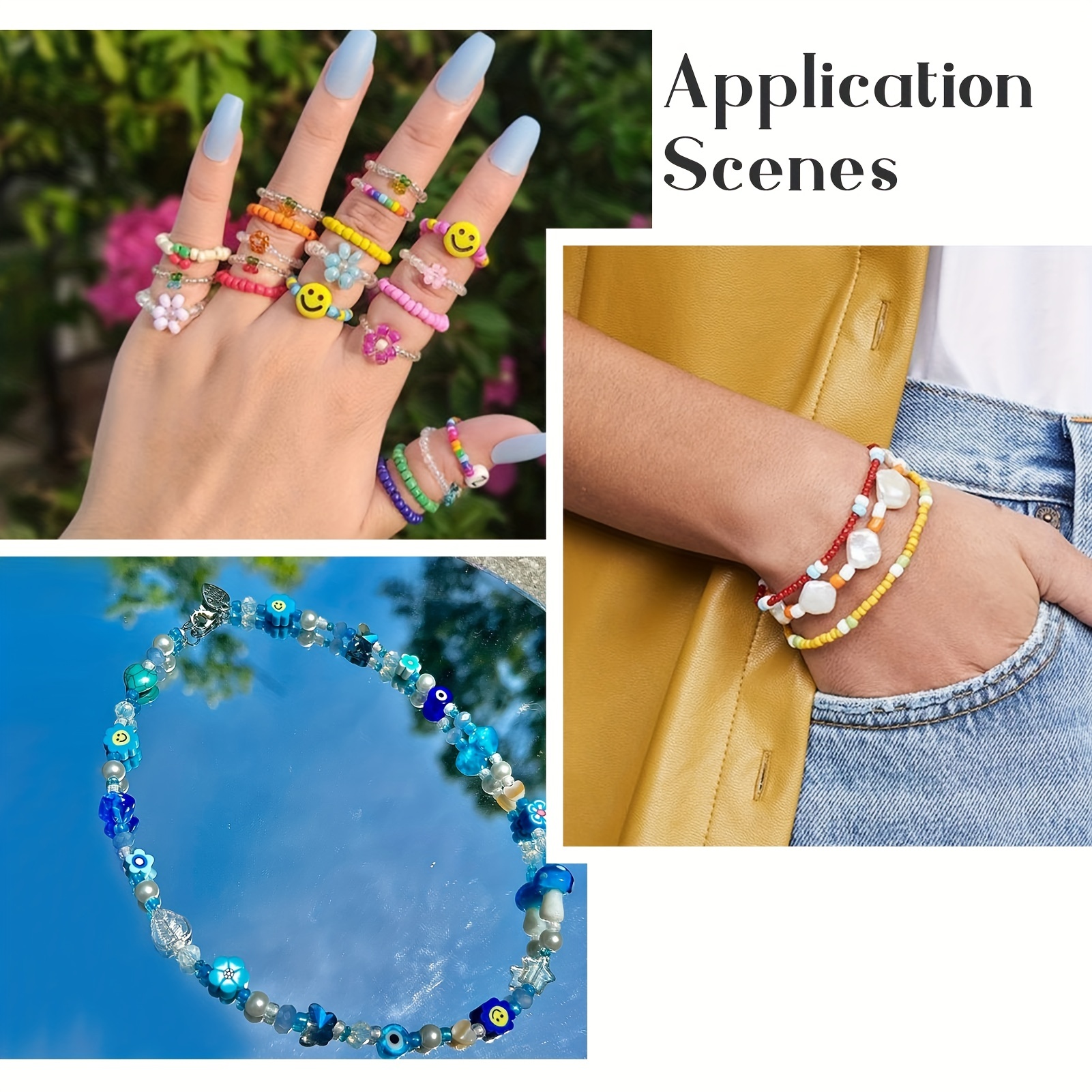 12 Colors Flat Elastic Crystal String Beading Thread Jewelry - Temu