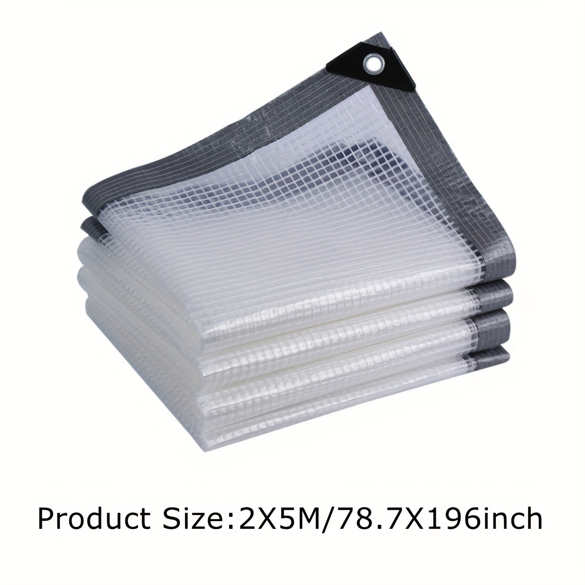 Image of Tarp Waterproof Greenhouse Outdoor Garden Poly Tarp Cover With Mesh Weave For Added Strength, For Canopies, Tent Frames, Yard And Outdoor Activities, Freeze Protection Cover