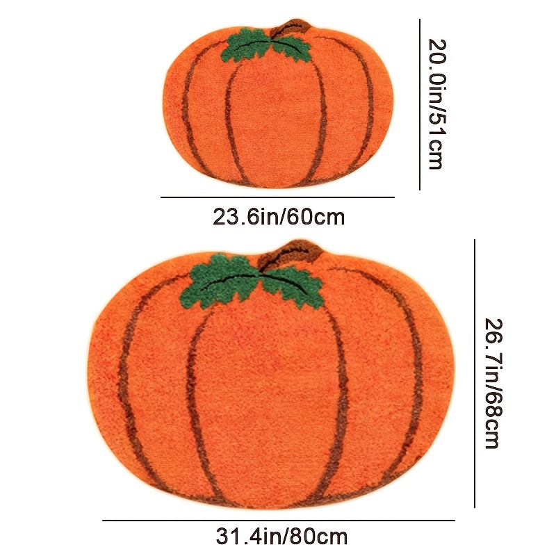 Halloween Bathroom Rug For Kids, Pumpkin Shape Cartoon Cute Bath Mat, Plush  Water Absorbent Bathtub Bathroom Doormats Non-slip Washable Toilet Rug -  Temu