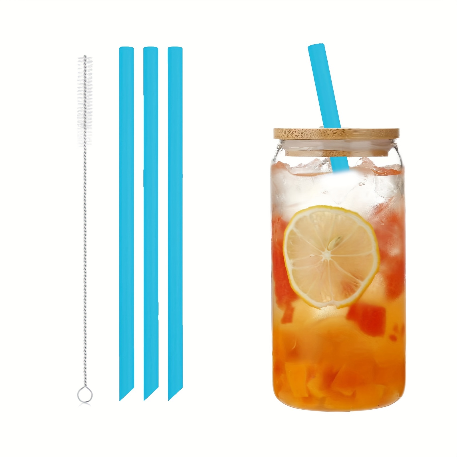 Straw, Stainless Steel Straw, Anti Lip Wrinkle Straw, Straw With Cleaning  Brush, Reusable Straw For Milk Water Cocktail Drinking, Decorative Straw  For Festival Party Wedding Cocktail Bar Beach, Thanksgiving Chrismas  Halloween Party