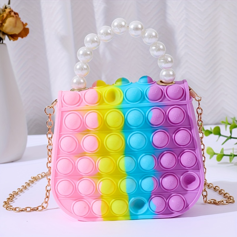 CRAZE Stitch Unicorn Shoulder Bag Pop et Fidgets Toys Push Bubble