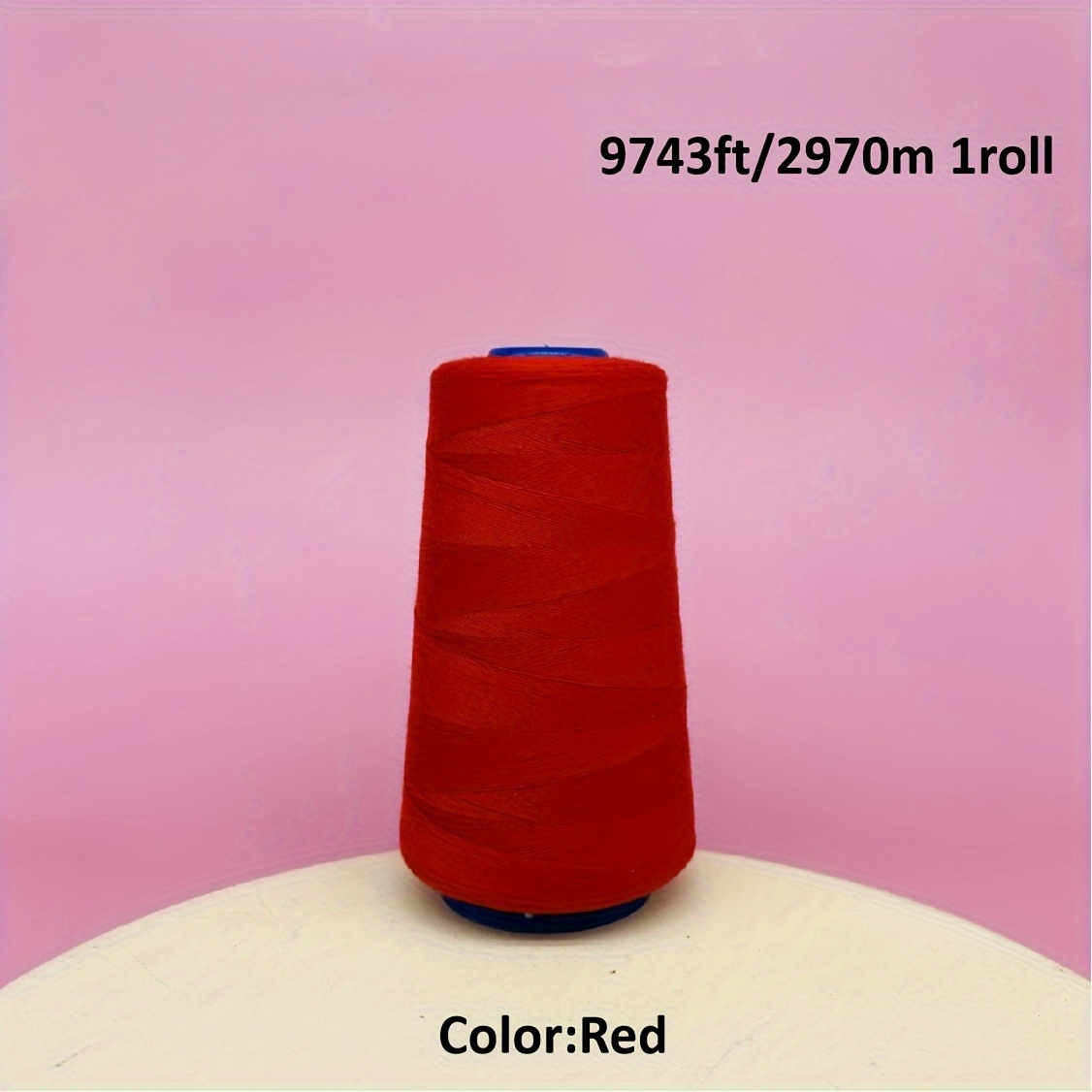  Sewing Thread, Reusable Clothing Sewing Thread 8000 Yards  Sturdy for Handicrafts(Red)