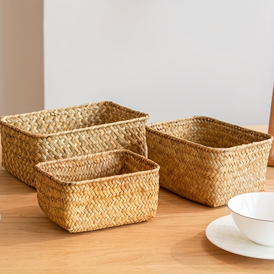 Rattan Basket Plastic Storage Baskets for Organizing Container