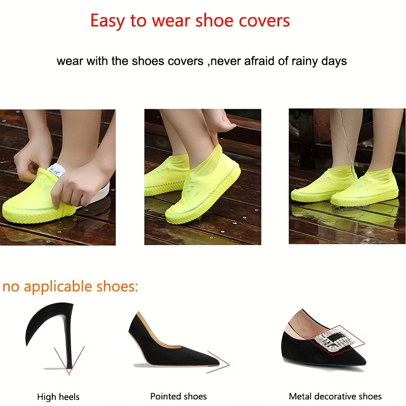 Acheter Bottes de pluie Couvre-chaussures imperméables en silicone