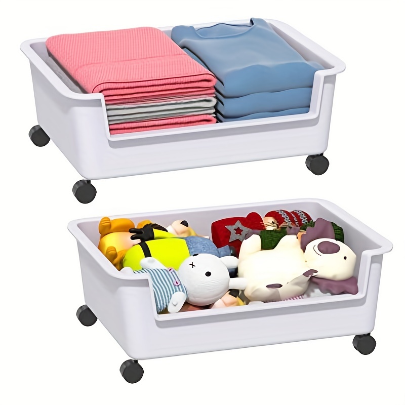 Storage Bins With Lids Toy Storage Containers With Wheels - Temu