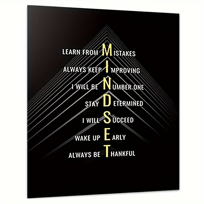 Mindset Is To Everything, Motivational Poster, Inspirational Wall Art Home Decor, Office Decor Or Classroom Decor, Unframed 8x10", 2d Flat, Perfect For Room Decor,halloween Christmas Decor