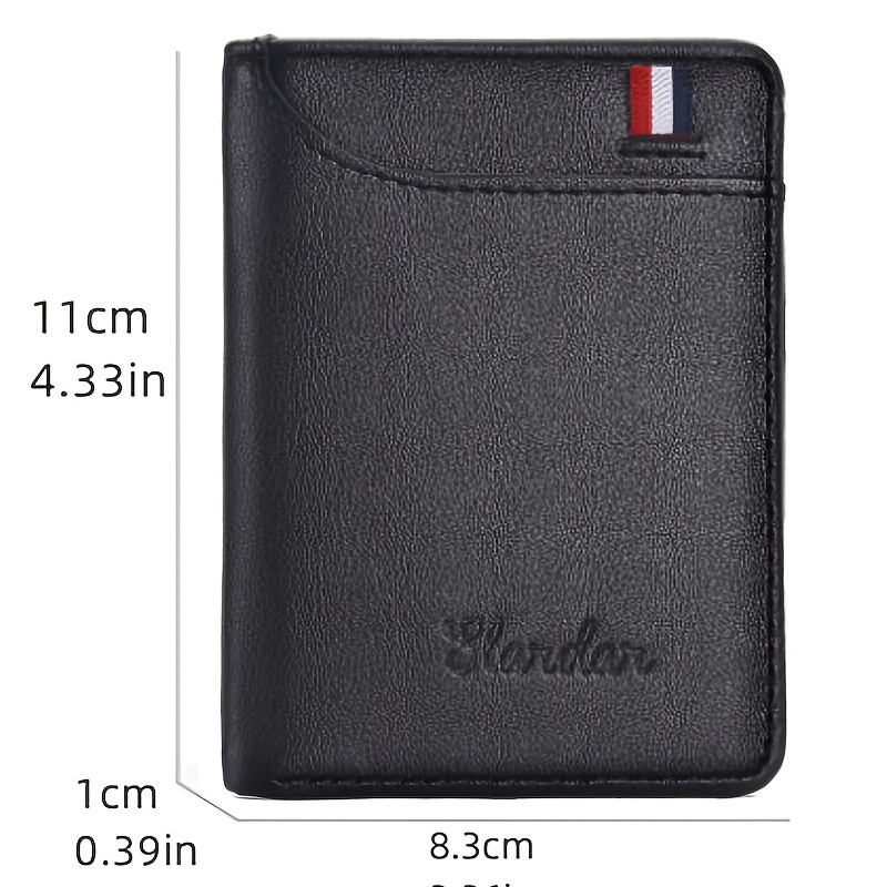 Slim Men's Vertical Wallet Mini Coin Card Holder Purse