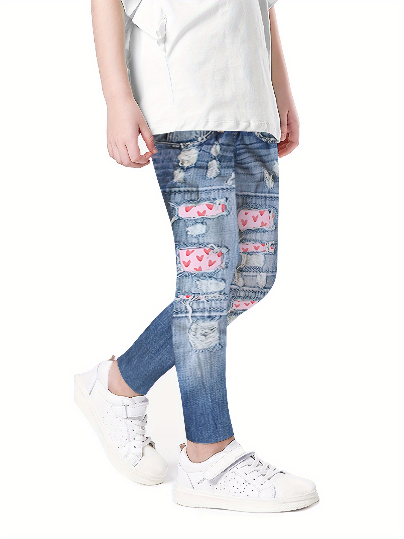 Jean leggings outlet with holes