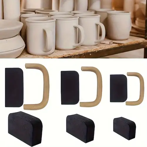 12pcs Pottery Mug Handle Molds DIY Cups Handle Making Mold Tool For Clay  Ceramic Clay Cutters Coffee Mug Handle Mold