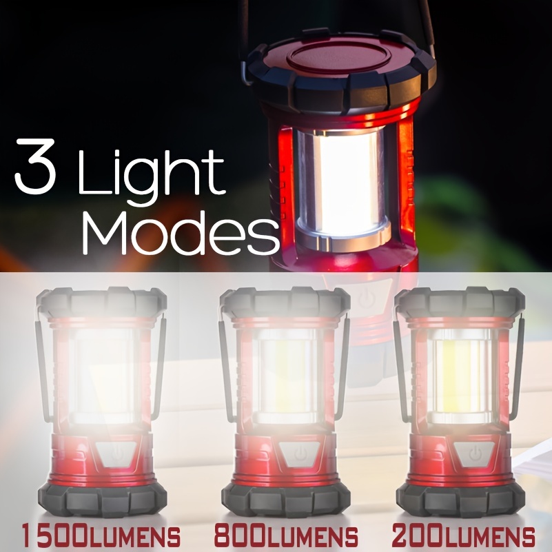 Rechargeable Camping Lantern Flashlight With 6 Modes, 3000mah Power Bank,  And Waterproof Design - Perfect For Outdoor Adventures And Emergencies -  Temu