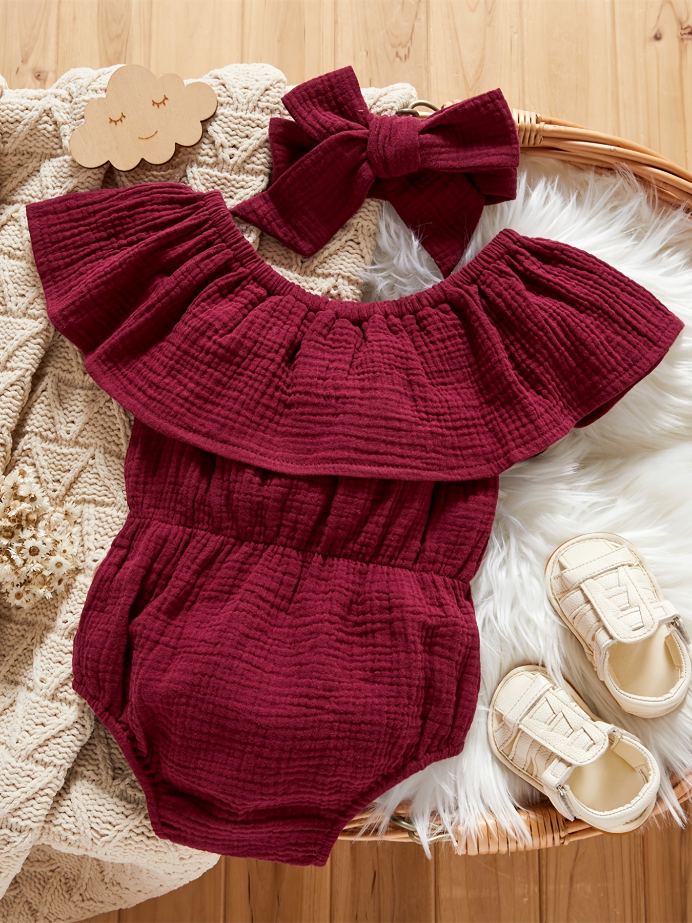 Maroon hotsell baby romper