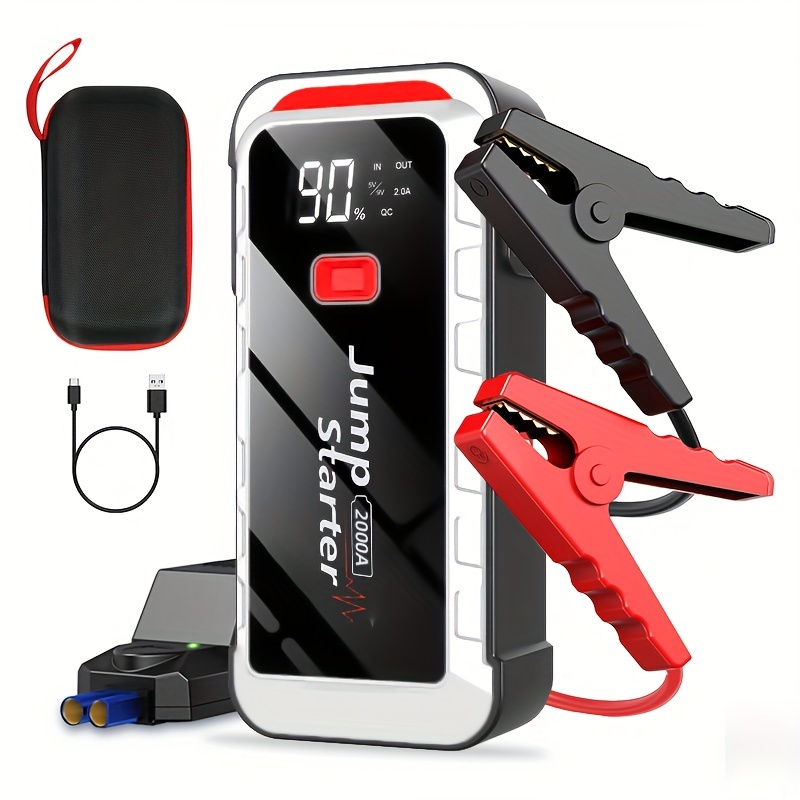 Car Jump Starter 2000A Jump Starter Quick Charge Portable Emergency Battery  Auto Booster Starting Device