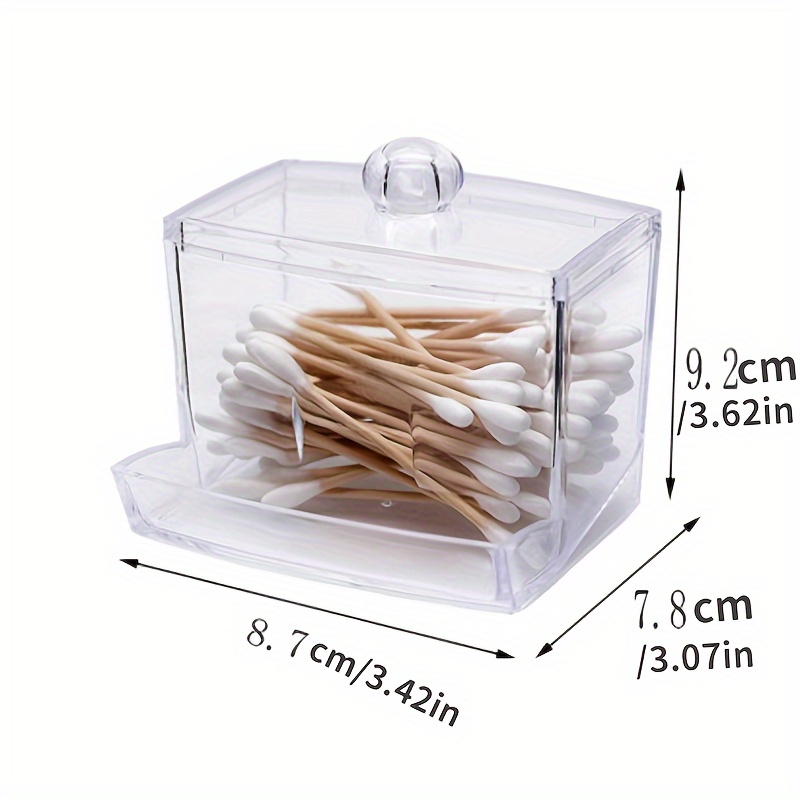 Clear Acrylic Cotton Swab Box Transparent Cotton Swab Case - Temu