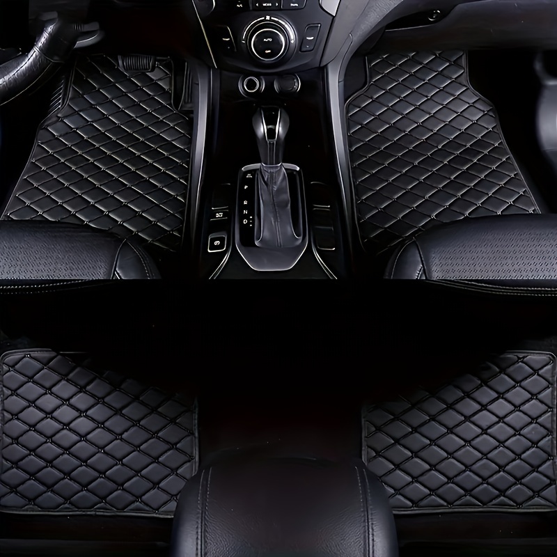 Universal 5pcs Leather Car Floor Mats Waterproof Front&Rear Non-Slip Carpets