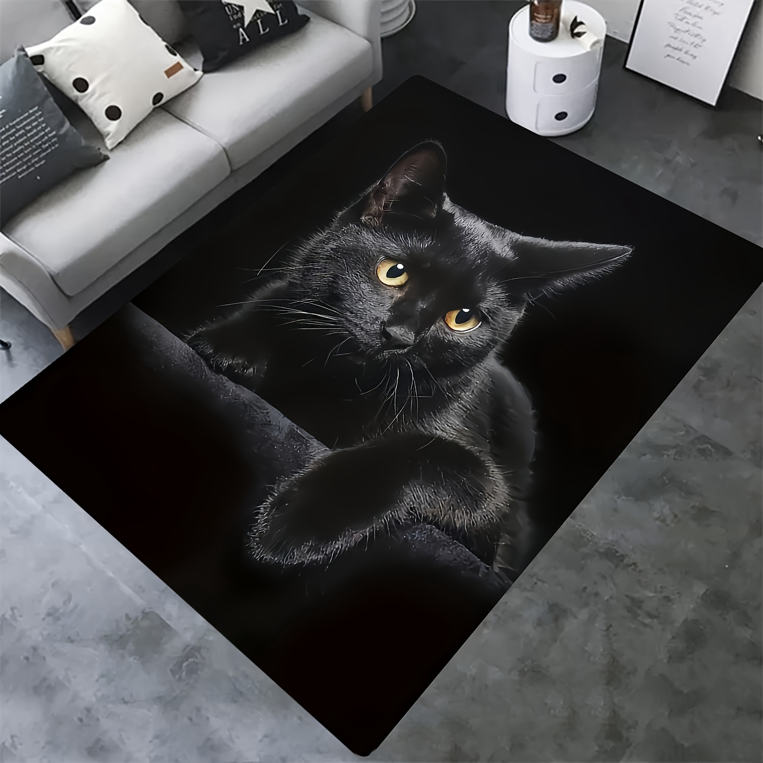 TRUEDAYS Halloween Decor Black Cat Bath Mat for Bathroom, Cute Halloween  Decoration Animal Cat Bathroom Rug Non Slip Cartoon Bath Rug Bathroom Mat