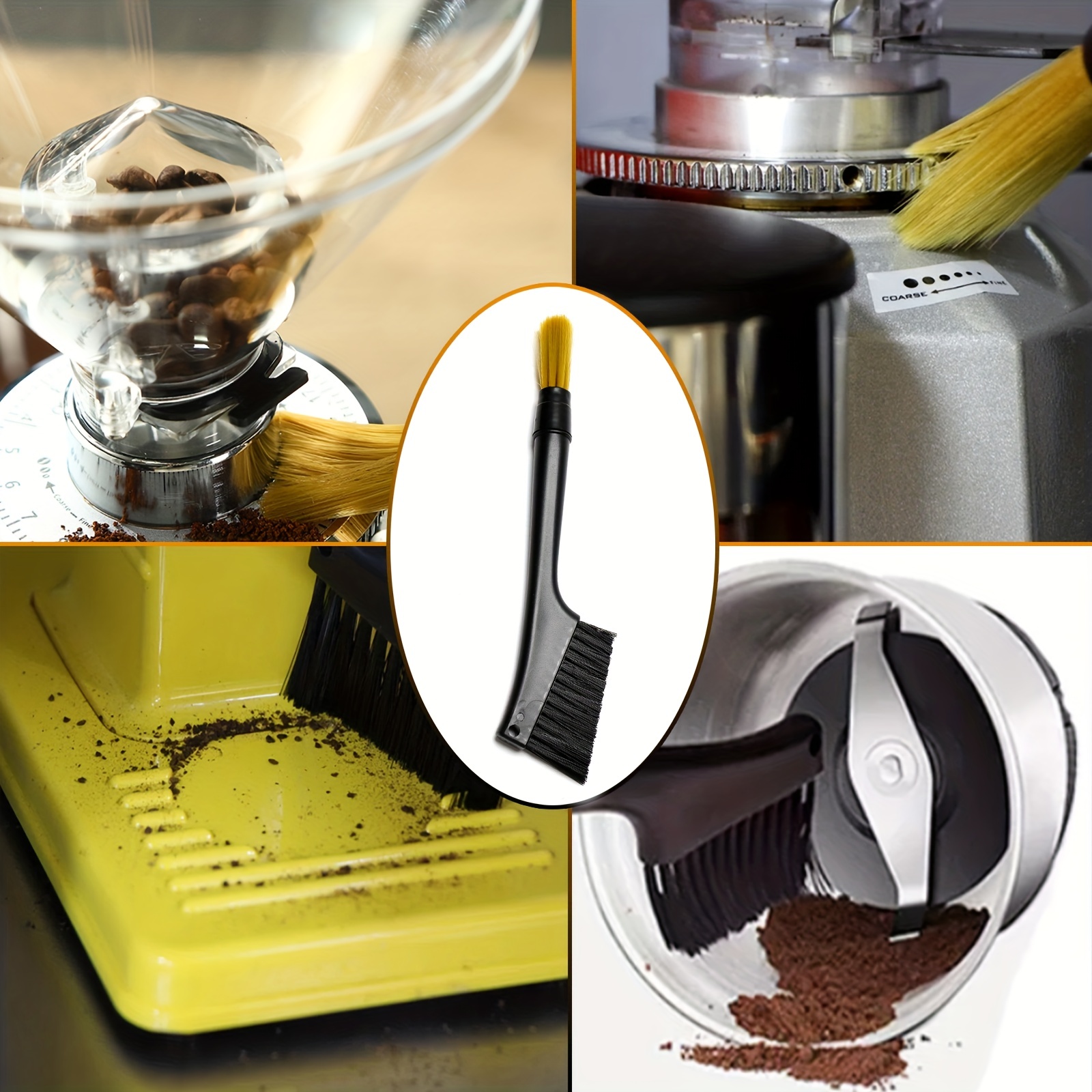 Coffee Brush,3pcs Espresso Brush Coffee Cleaning Brush Coffee Filter  Cleaning Brush,Suitable For Espresso Machine With Grinder For Home,Espresso