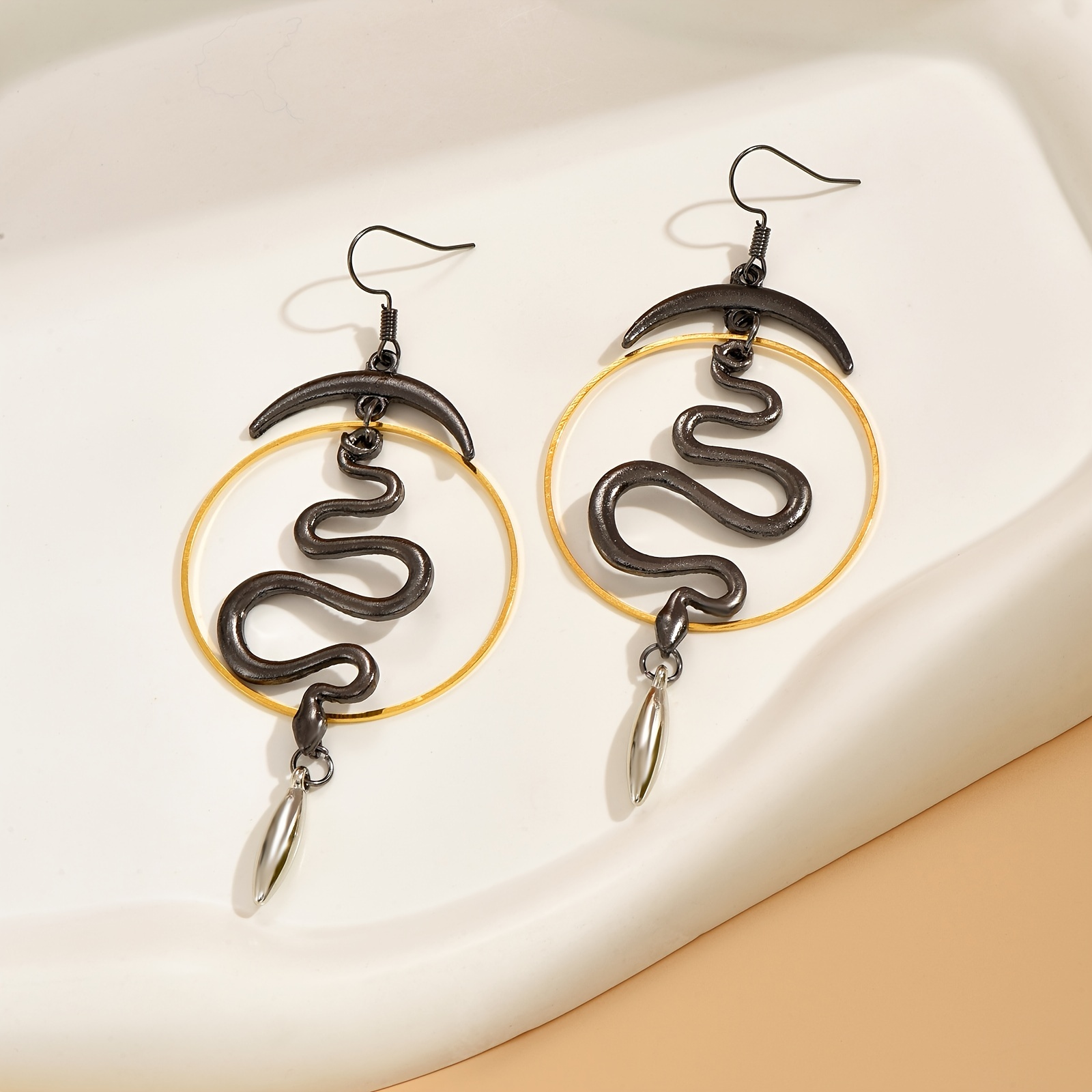 Earrings | 'Terracotta Boho Snake' Handmade Jewelry