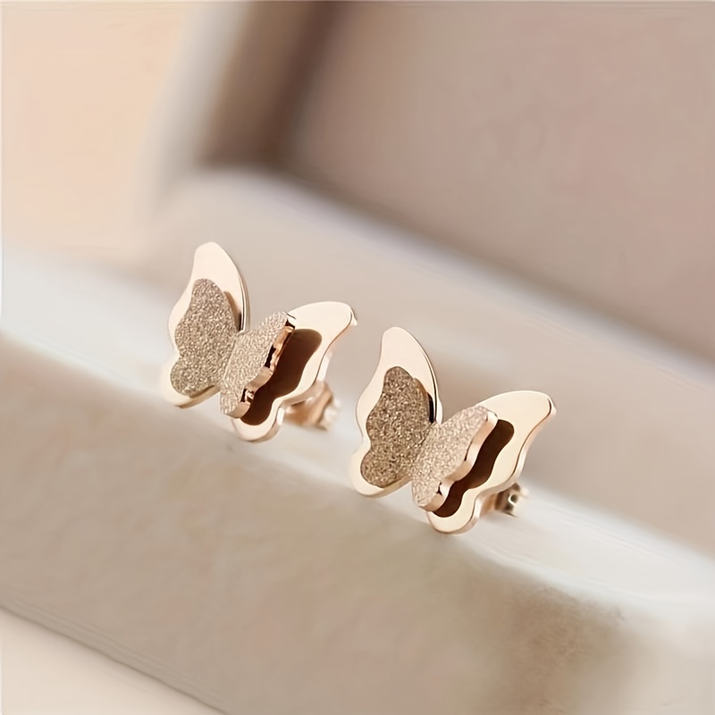 Titanium deals butterfly earrings