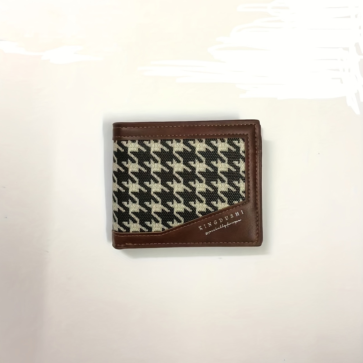 Burberry Black Leather and Check Canvas Izzy Card Holder Burberry