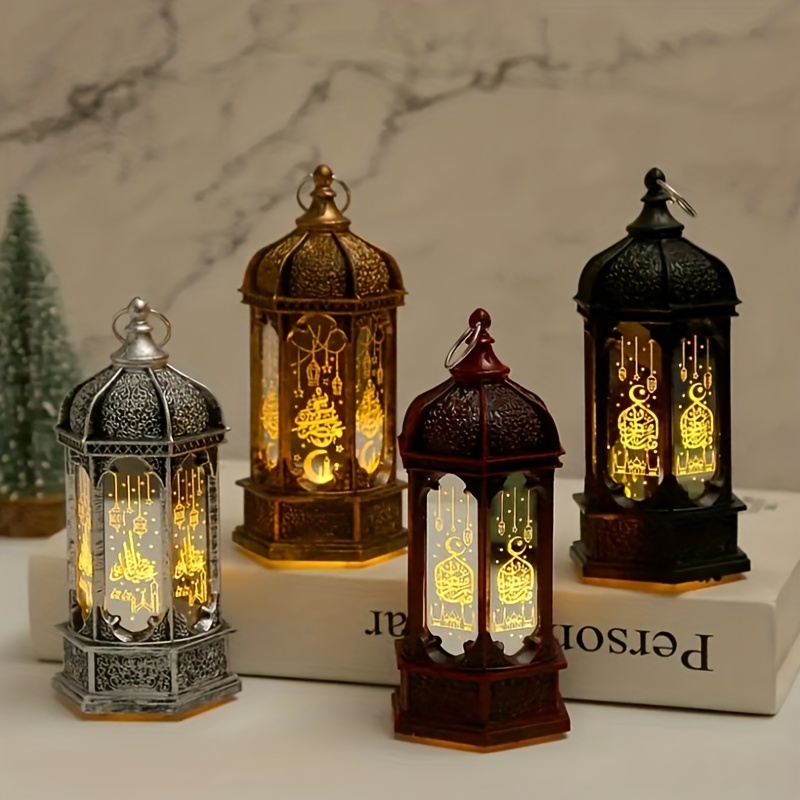 Ramadan Kareem Lantern, Metal Retro Hanging Lantern Battery ...