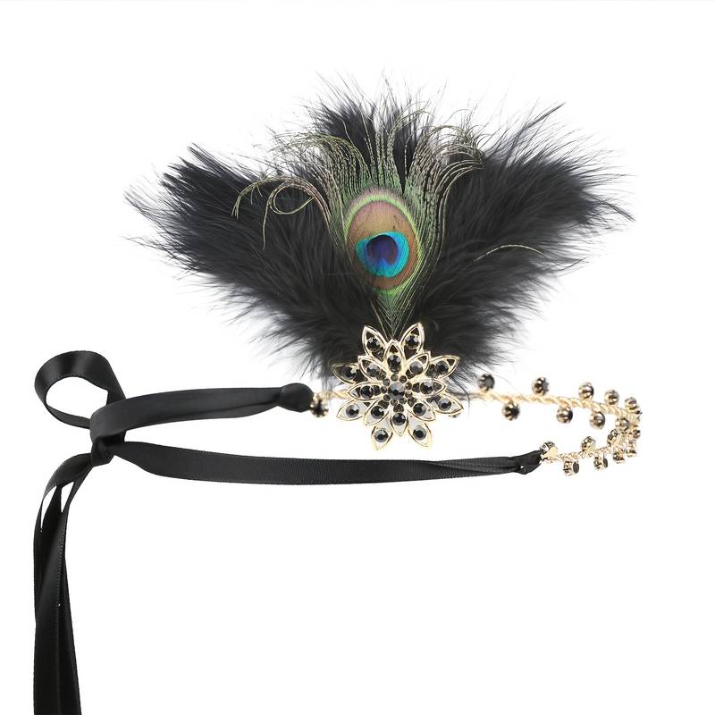 Ensemble Tea Party Noir - Chapeau, Gants, Bijoux Perles - Pour Mariage, Anniversaire, Fête élégante