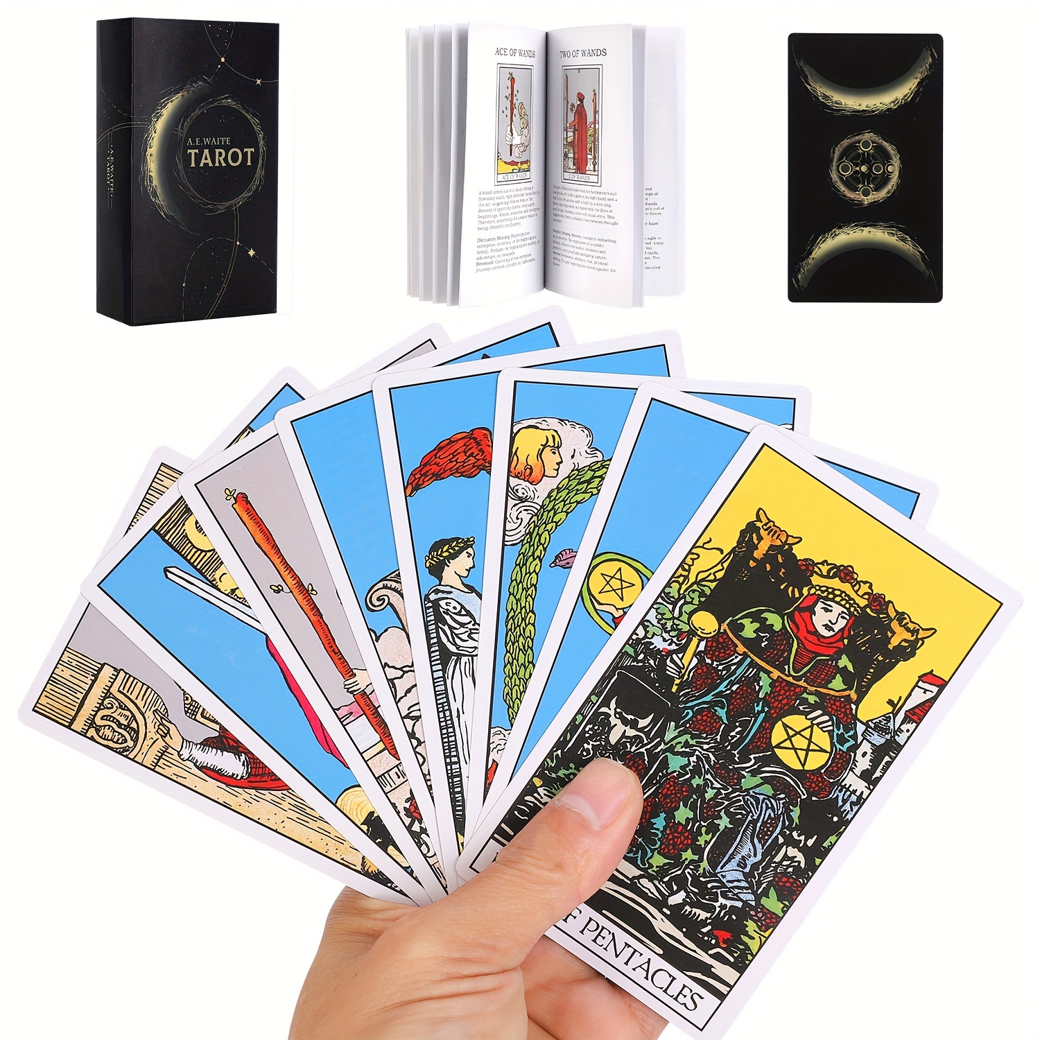  IXIGER Baraja de cartas de tarot, 78 cartas de tarot con juego  de guía para principiantes y expertos, juego de cartas de tarot clásico,  cartas de tarot duraderas, tamaño estándar de