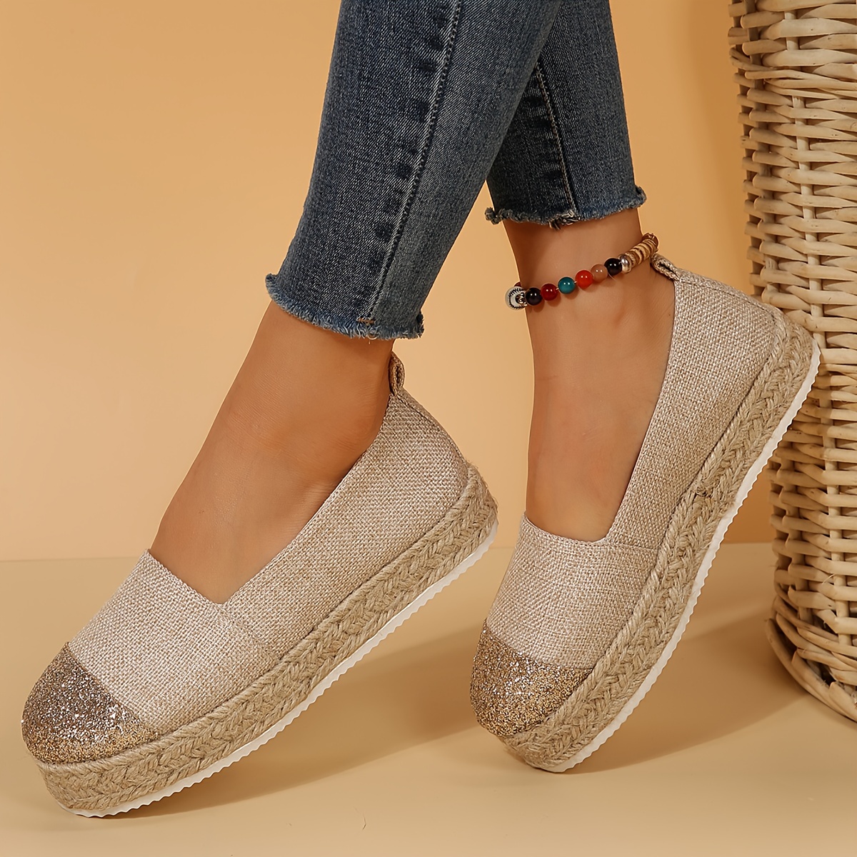 Silver Glitter Loafers