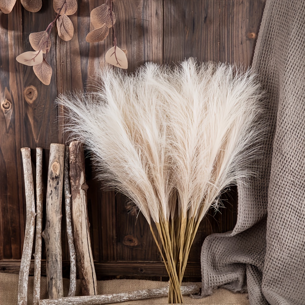 Deco White Faux Artificial Pampas Grass Tall