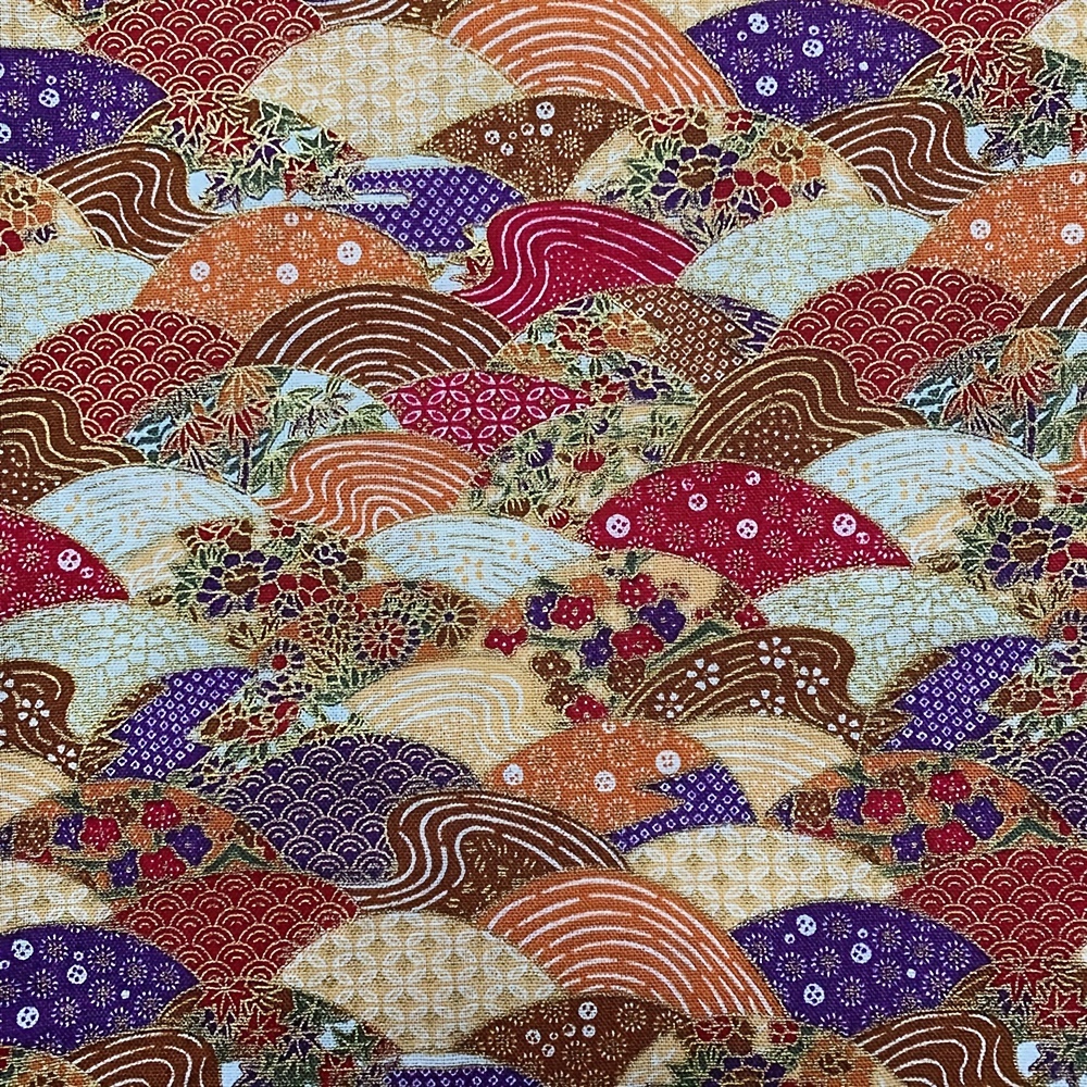 Geometric Cotton Fabric for DIY Kimono Handicrafts