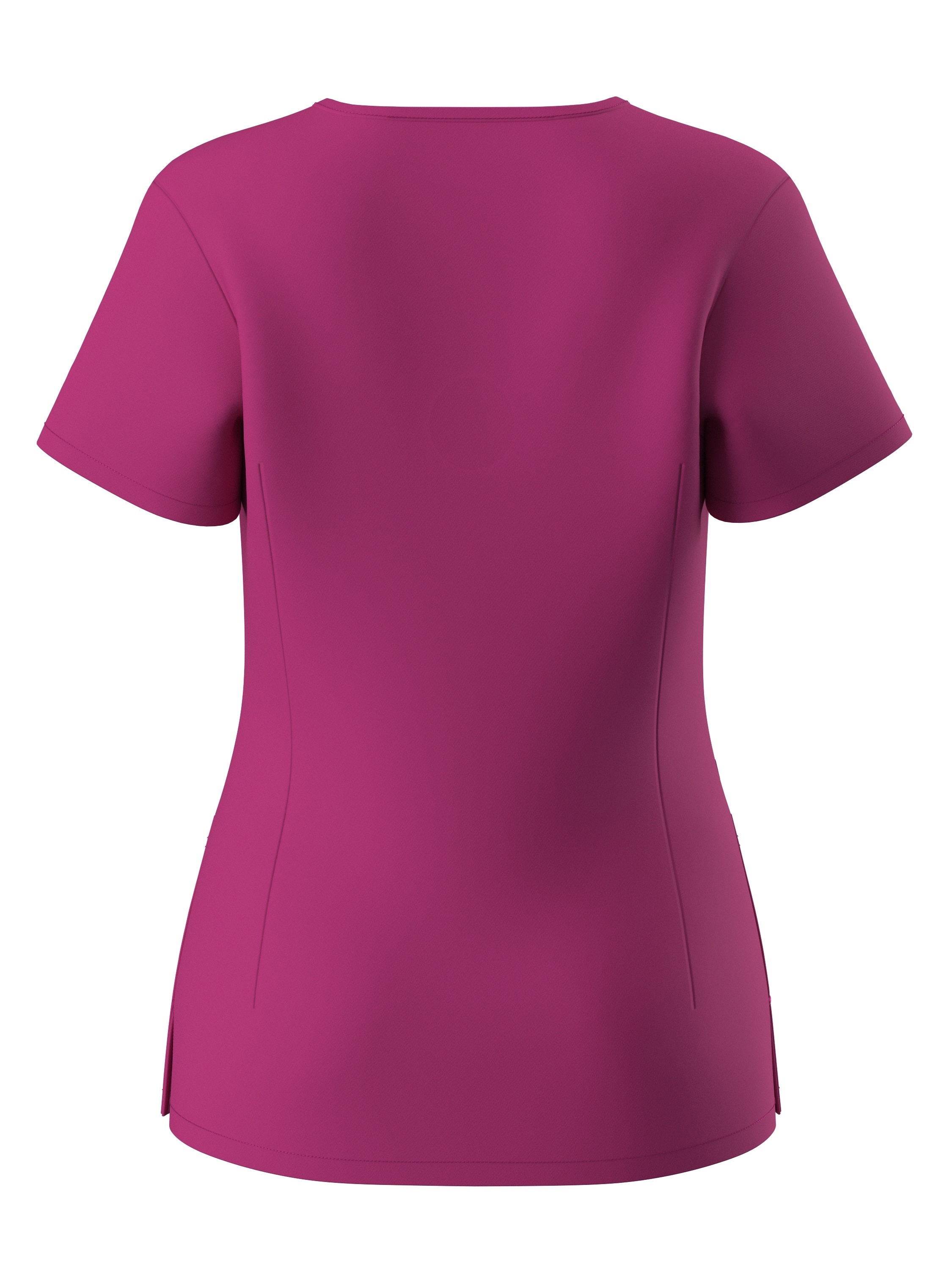 Scrubs Top Solid V neck Stretchy Functional Patched Pockets Temu