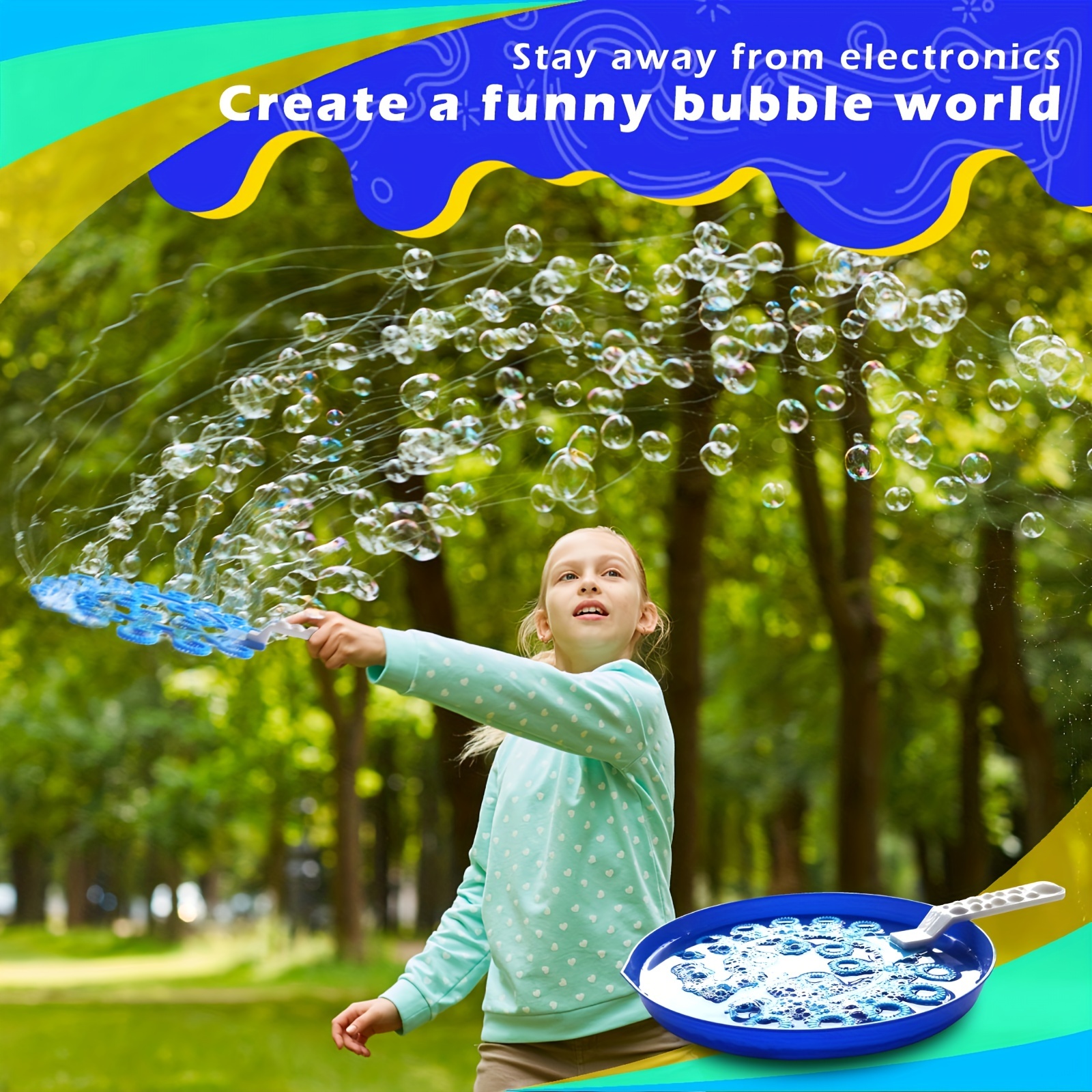 Drôle de baguette à bulles extérieure jouet portable détachable à bulles  baguette à bulles pour enfants Big Toy Circle Blower Bubble pour enfants  cadeaux