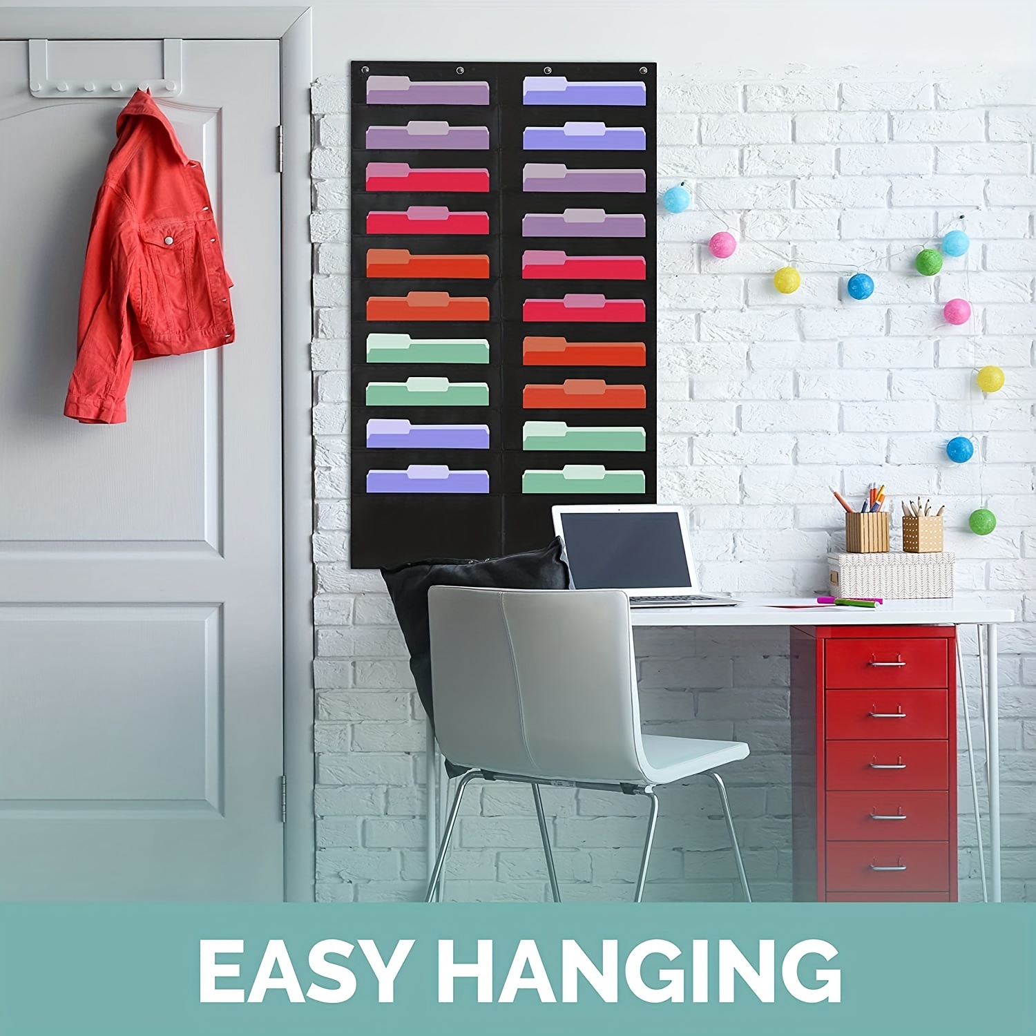 1pc Desk Hook Organizer For Office Or School Supplies Hanging Bags