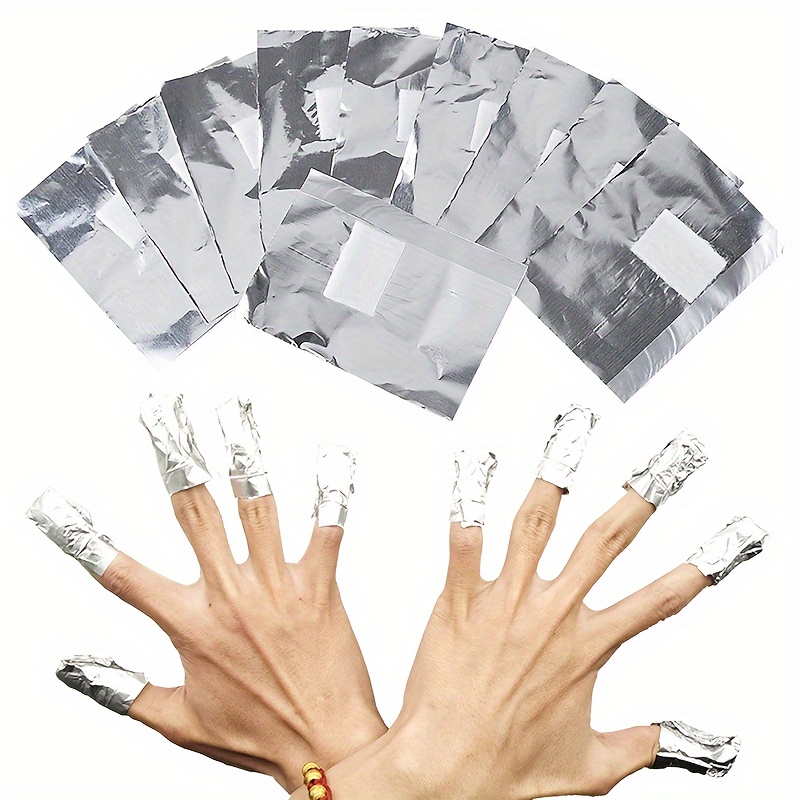 

100pcs/pack Aluminum Foil Bag Nail Polish Remover & Gel Soak Off Foil Tinfoil Manicure Tool For Acrylic/uv/gel Polish Soaks