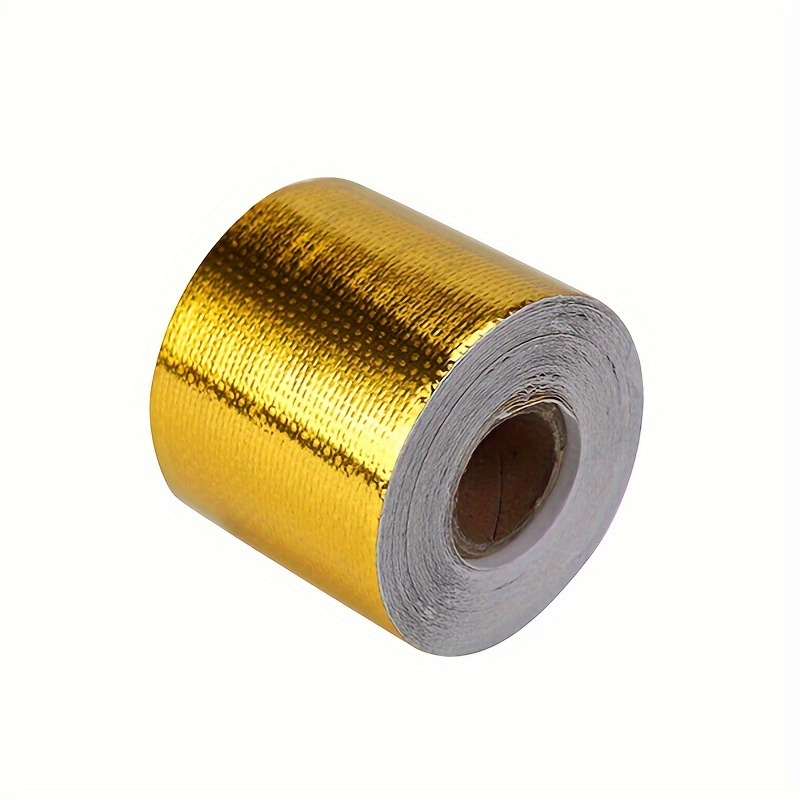 E-shop Goldenes Wärmeisolierband, Folie, wärmeabweisender Klebstoff, Folienkleber, speziell für Motorrohre Auspuffrohre (10m * 5cm)